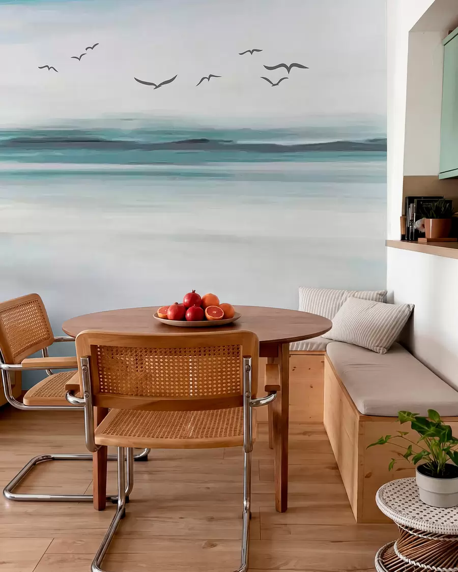 murales de pared Gaviotas sobre el mar u05695