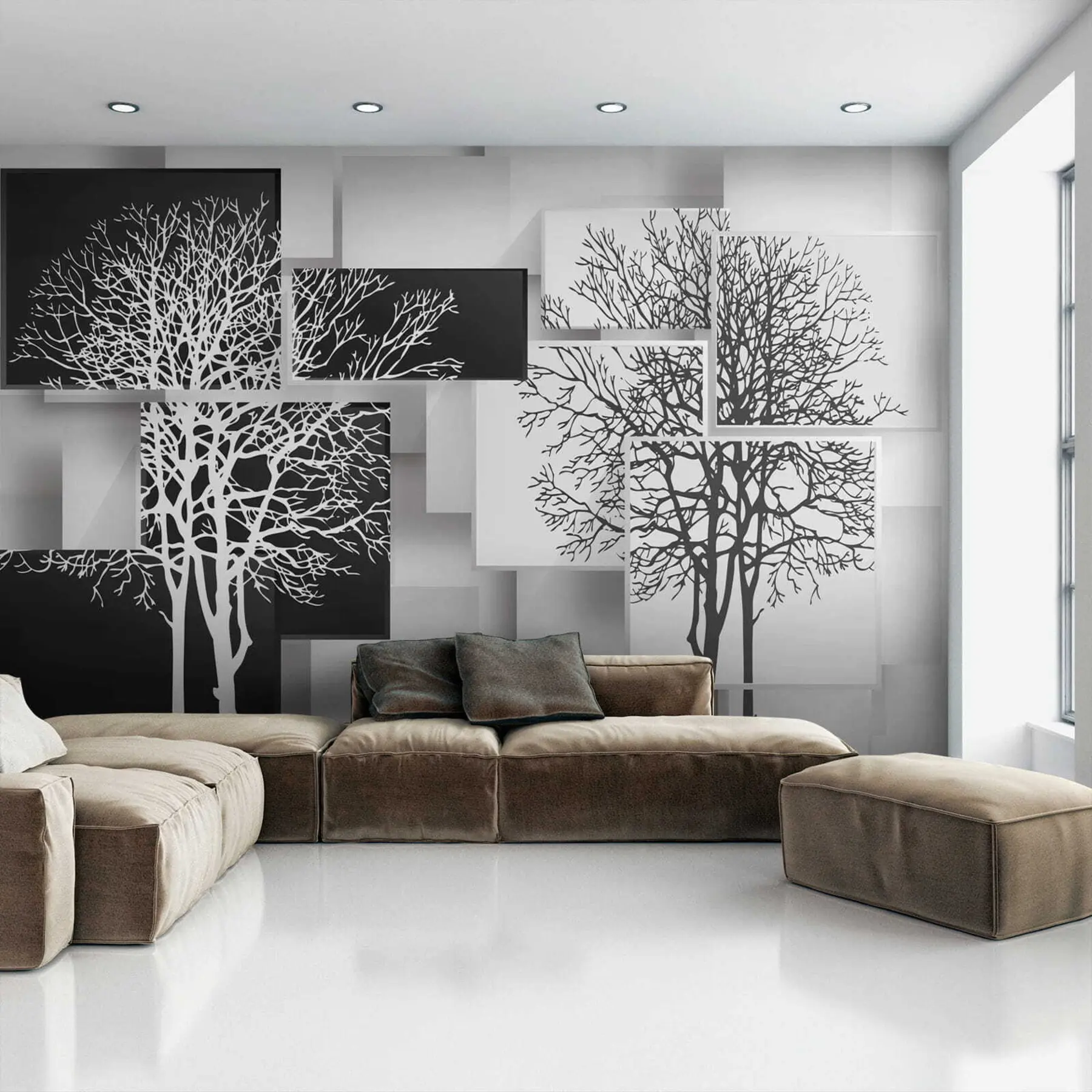 murales de pared árbol yin yan u09369