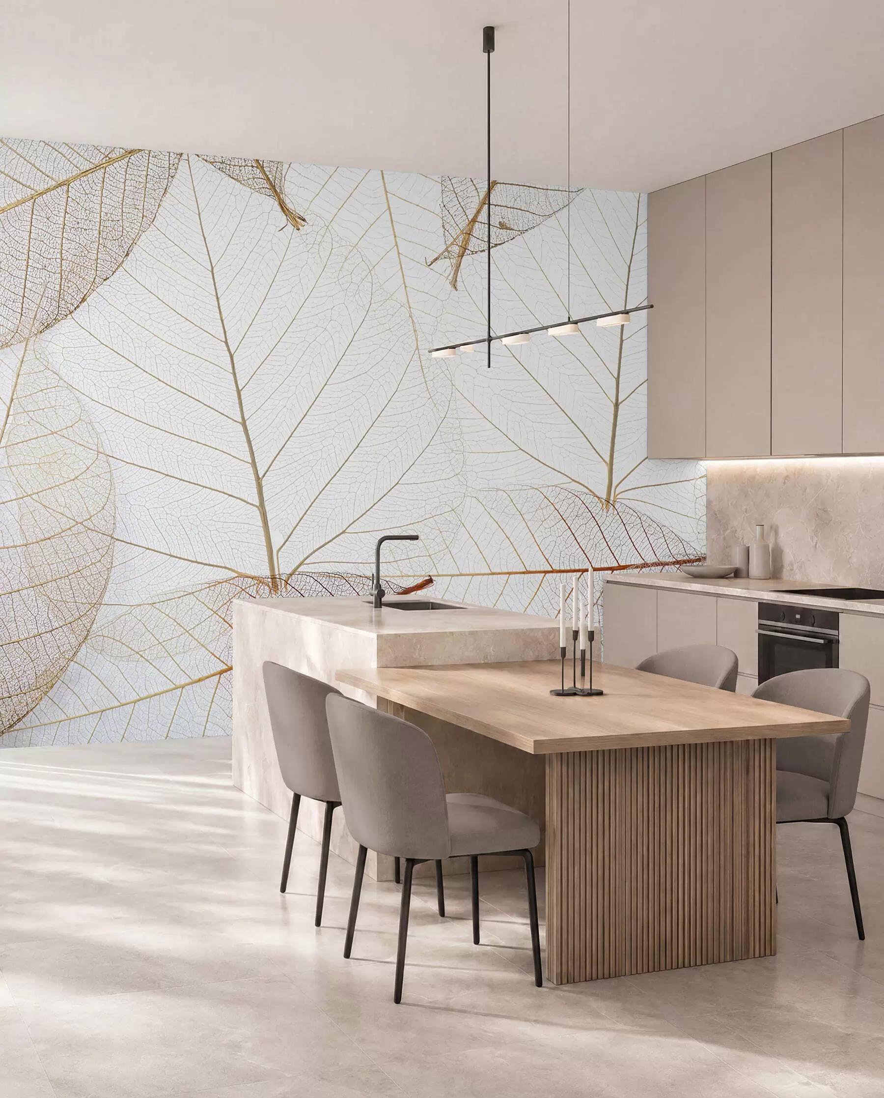 murales de pared Hojas transparentes u24439