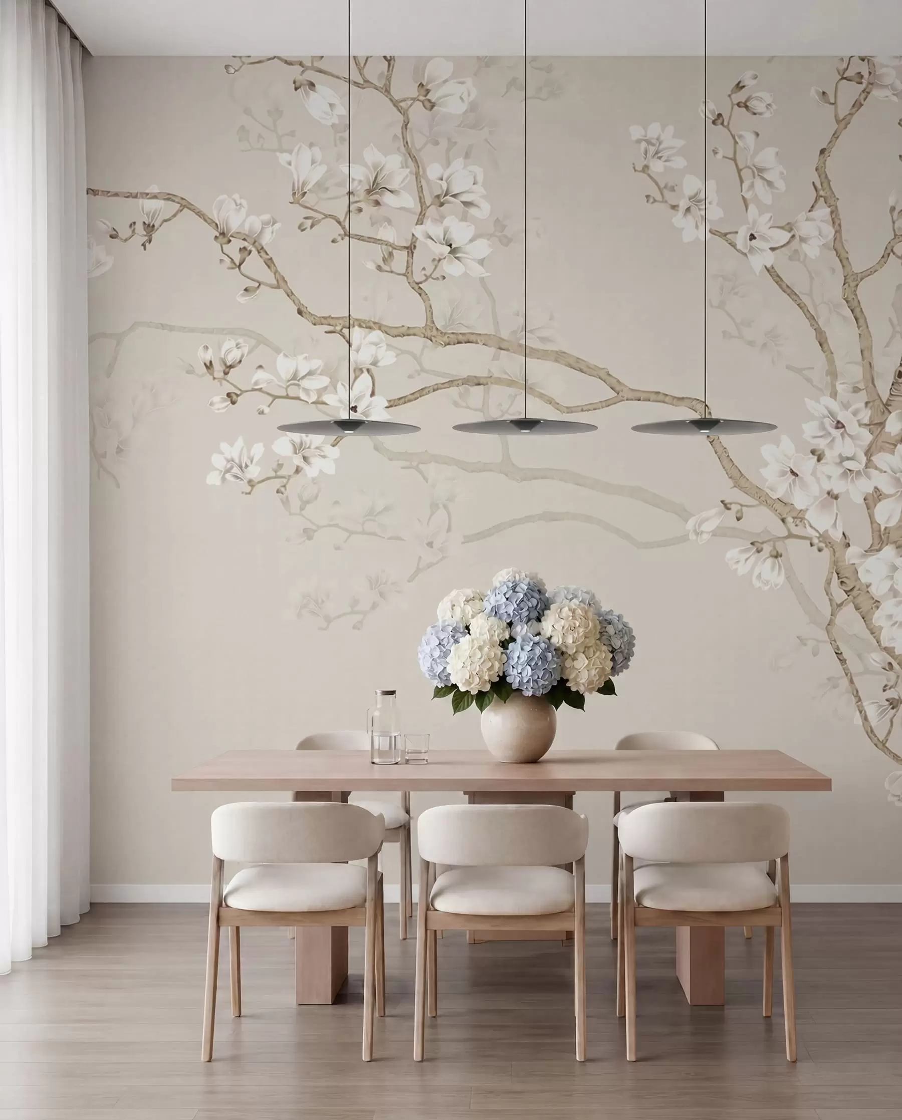 murales de pared Árbol floreciente y pájaros u25842