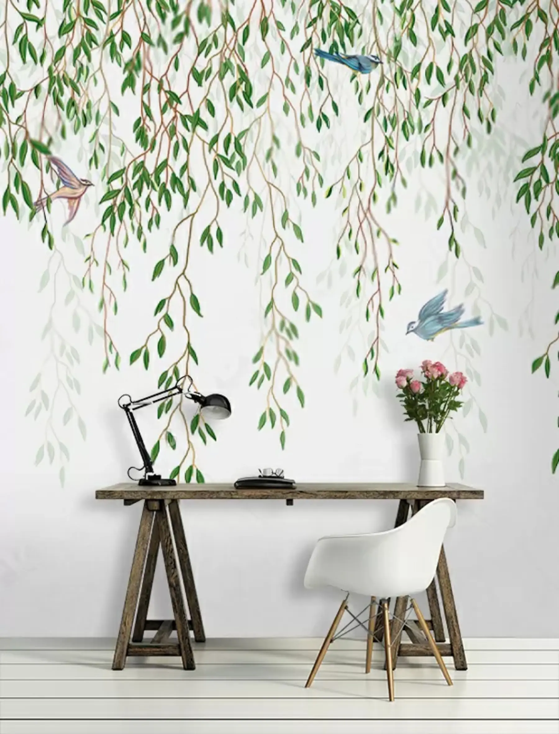 murales de pared Las ramas de sauce u28344