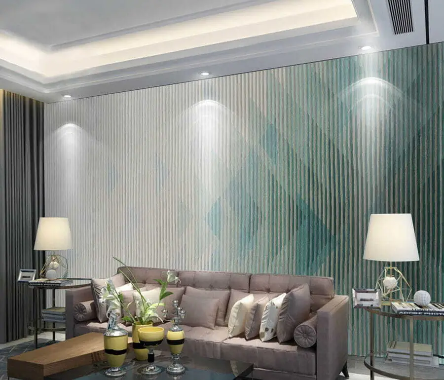 murales de pared Gradiente de línea de menta u29152