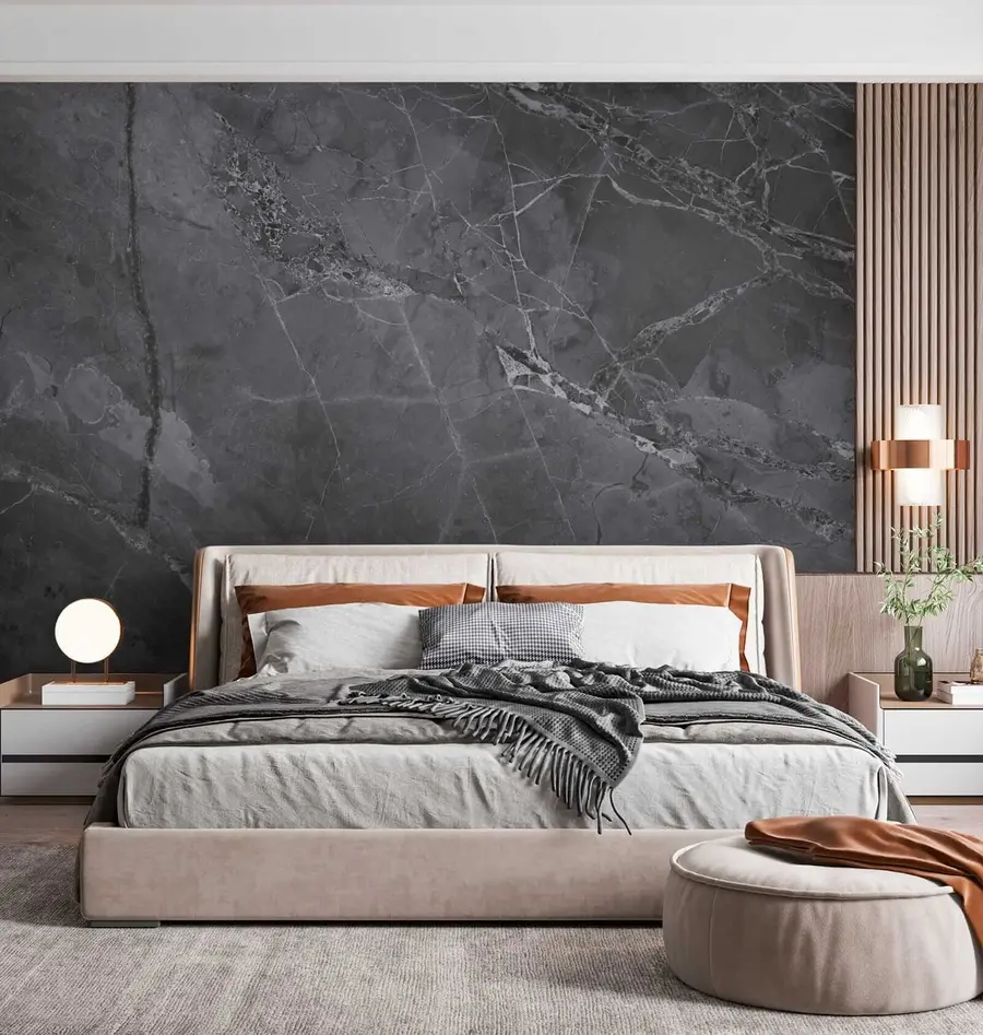 murales de pared Mármol gris oscuro u29912