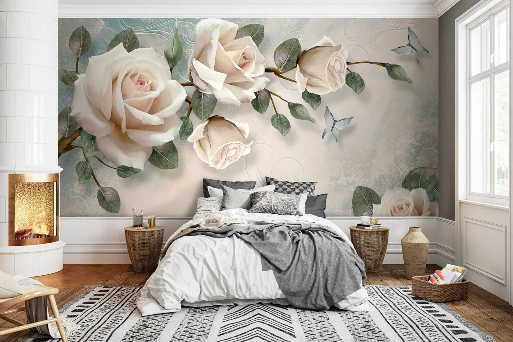 murales de pared Rosas crema u31353