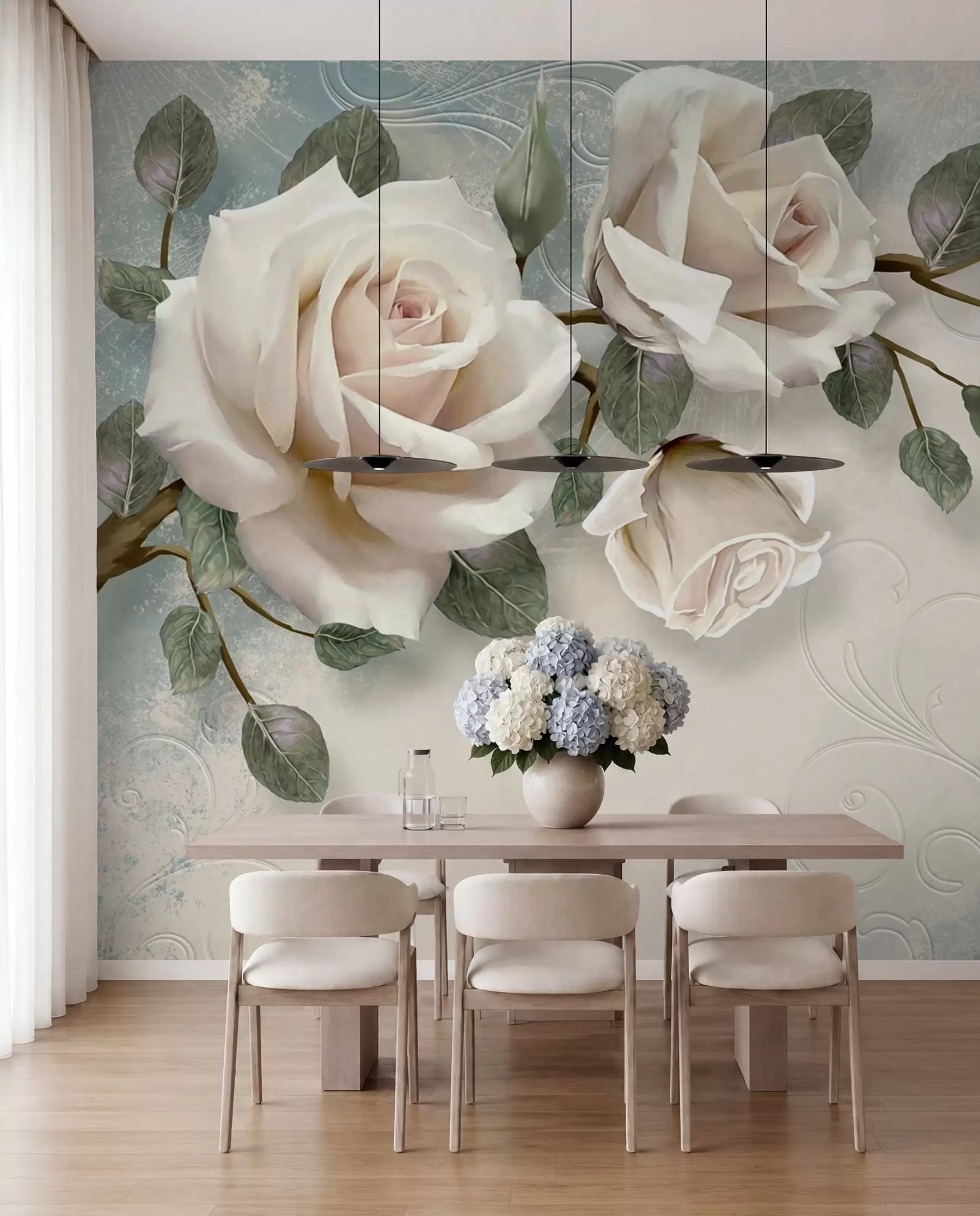 murales de pared Rosas crema u31353