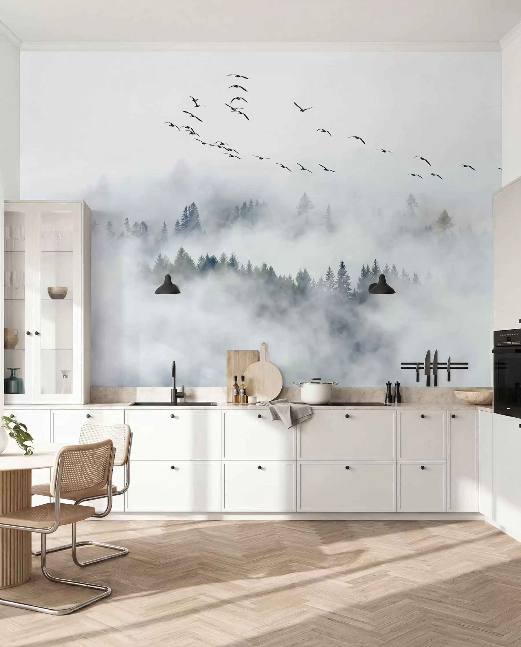 murales de pared Alas sobre el bosque brumoso u32480