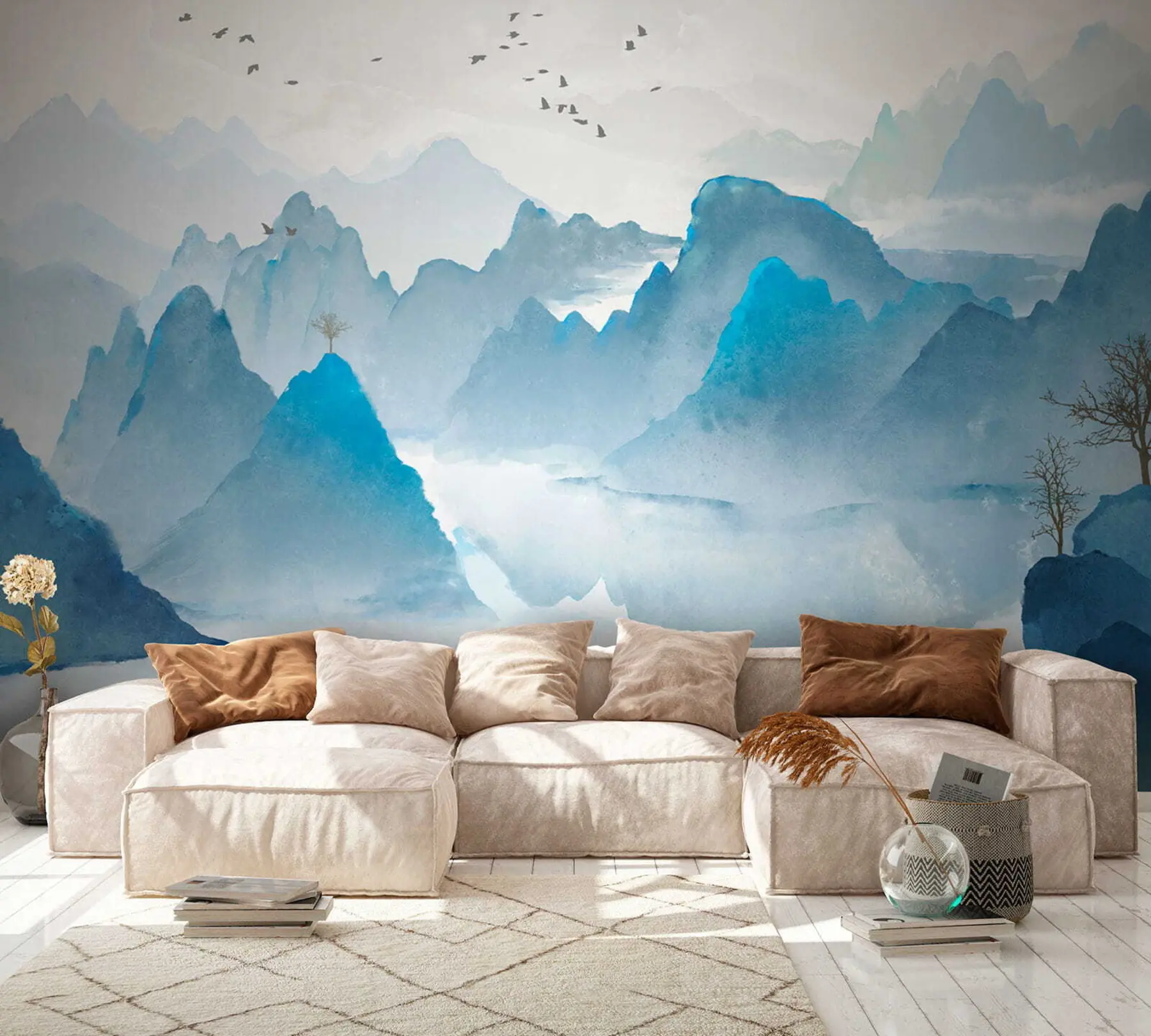 murales de pared Montañas Azules u32523