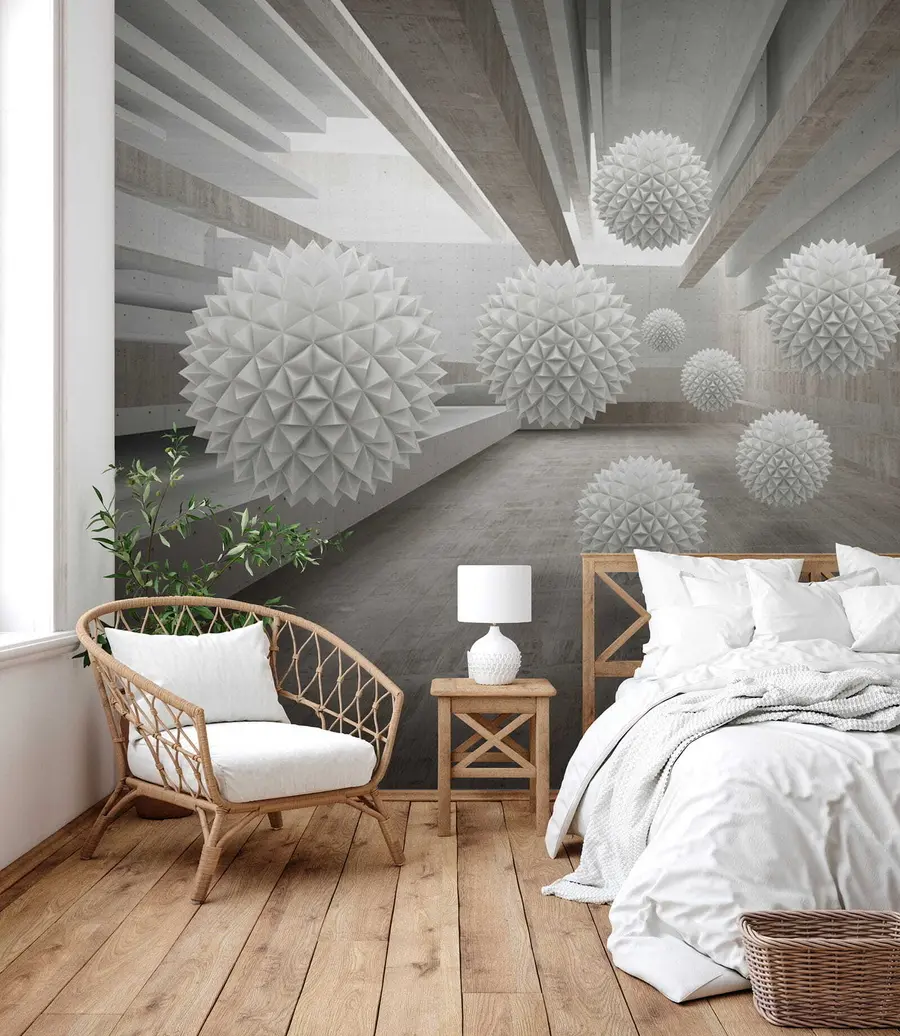 murales de pared Esferas flotando en el aire u34969
