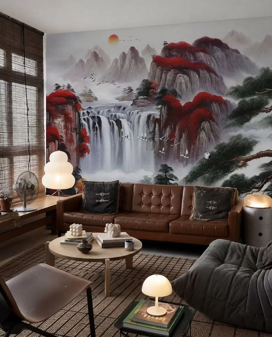 murales de pared Cascada de estilo japonés u36222