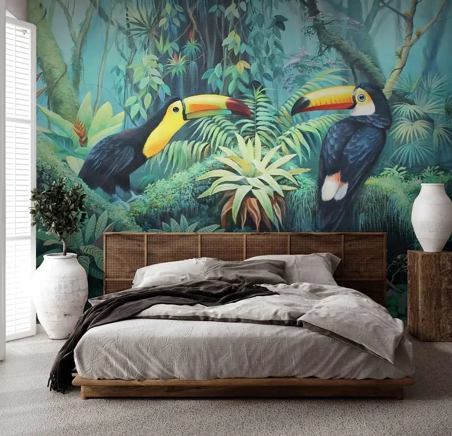 murales de pared Tukanos en la jungla u36358
