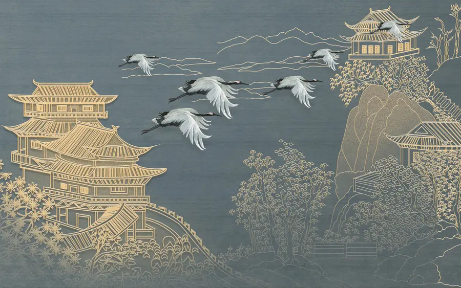 murales de pared Dibujo de estilo japones u38720