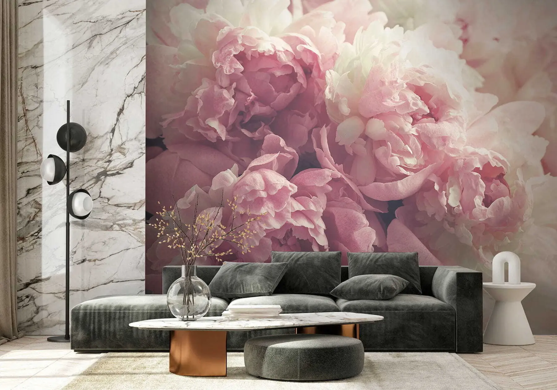 murales de pared Peonias delicadas u44746