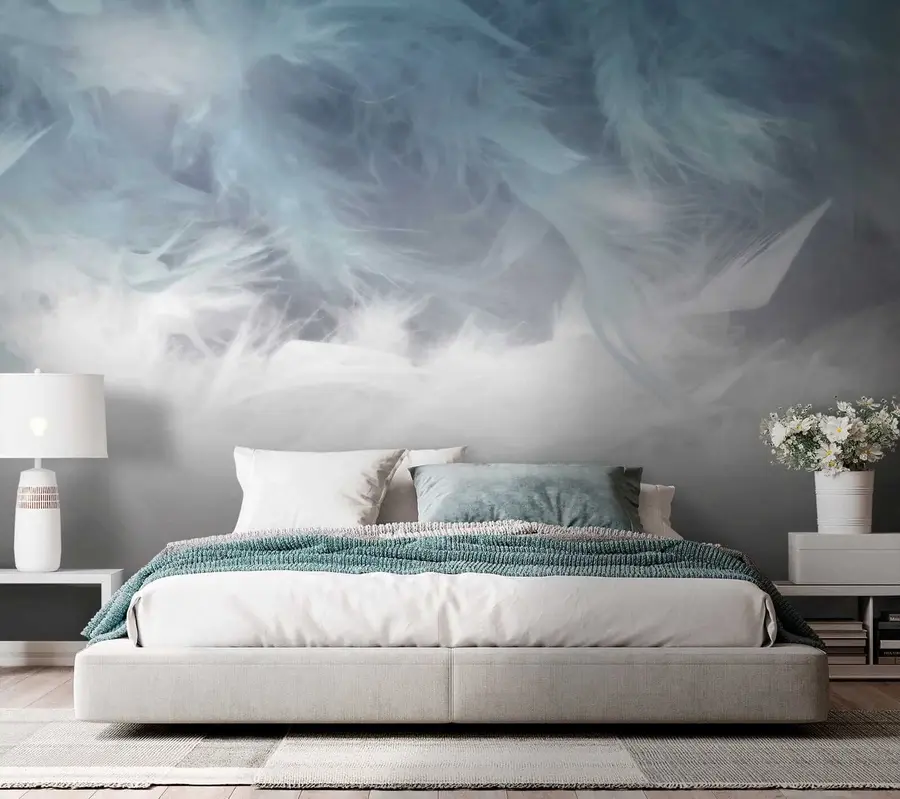 murales de pared Plumas azules u47764