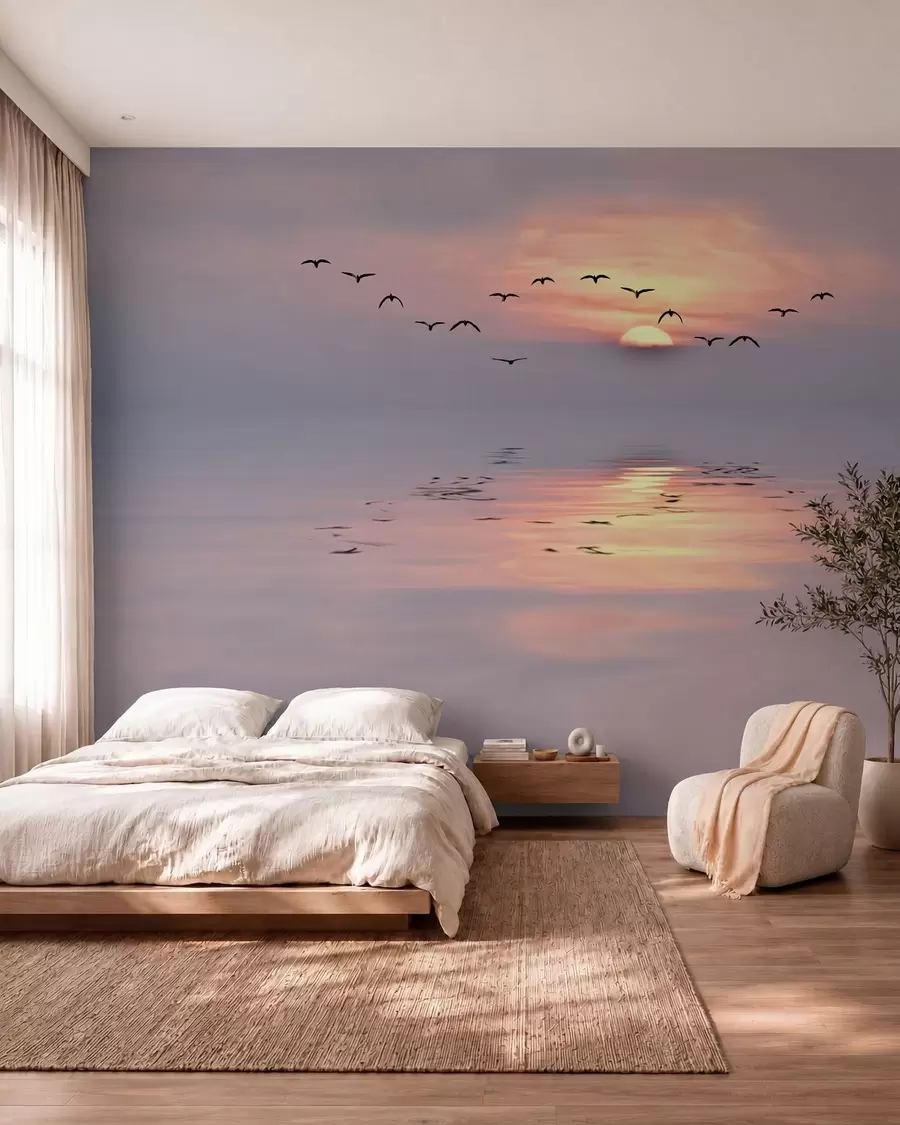 murales de pared Gaviotas al atardecer u53413