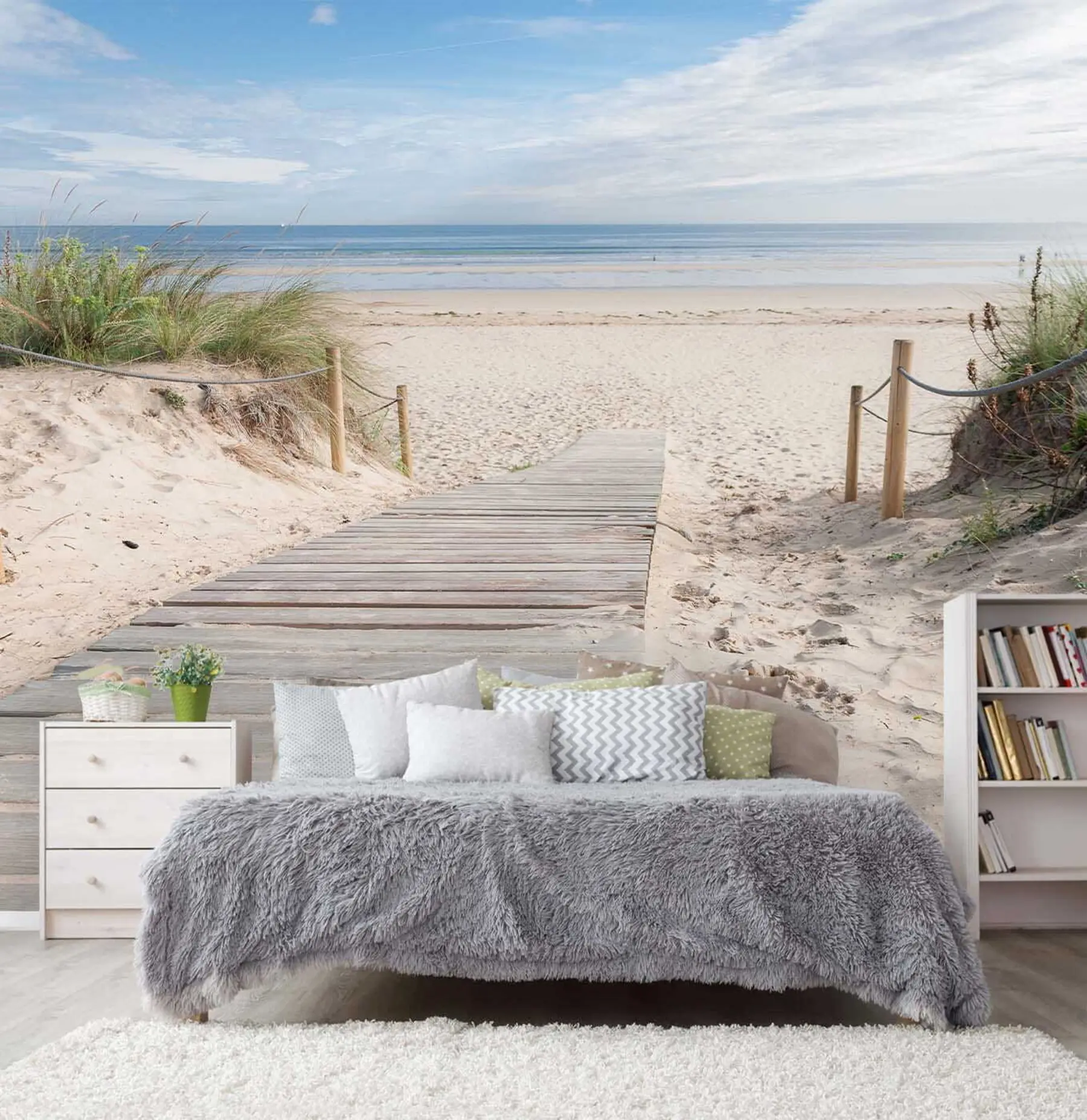 murales de pared Camino a la playa de arena u54357