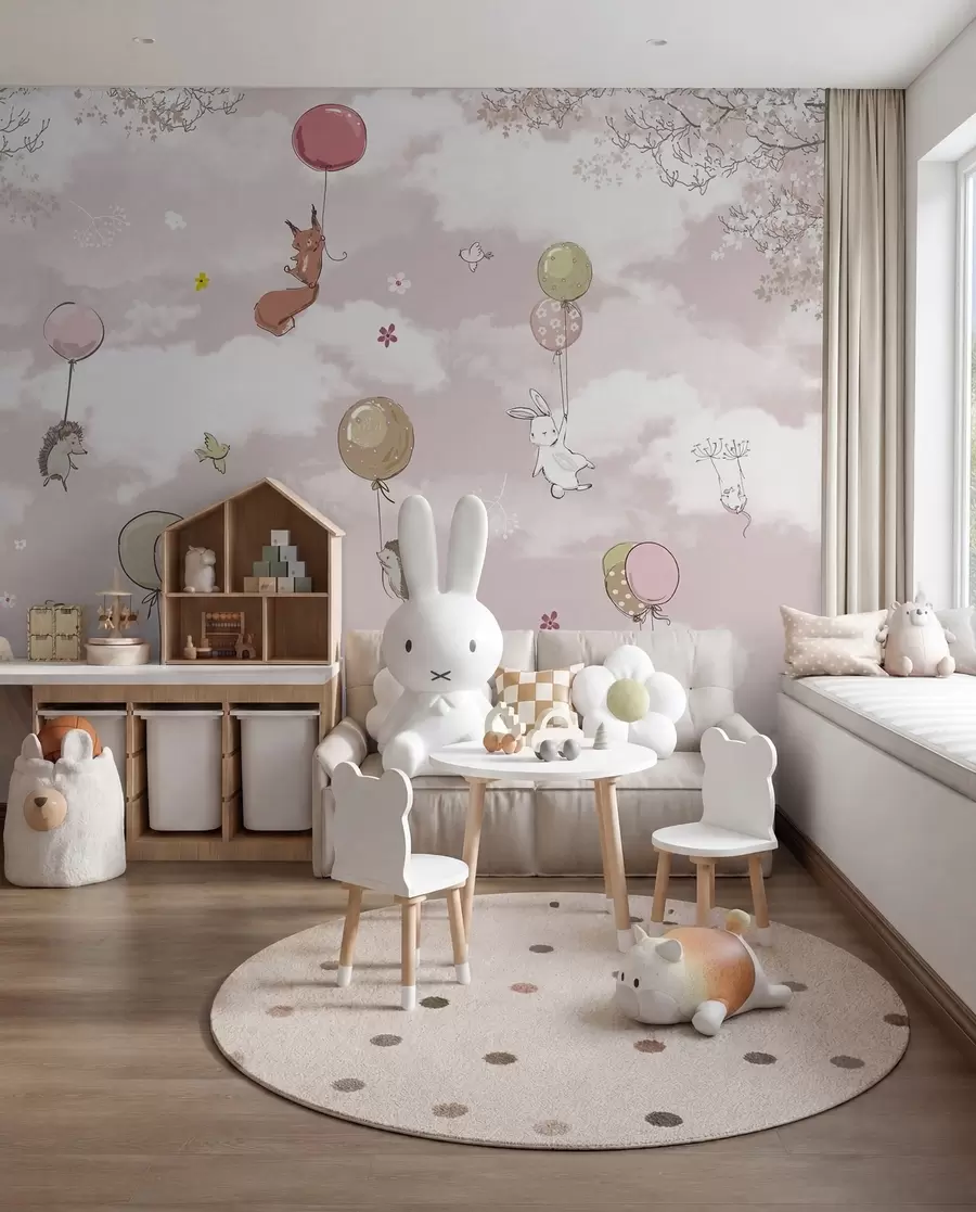 murales de pared Globos aerostáticos en las nubes u59963
