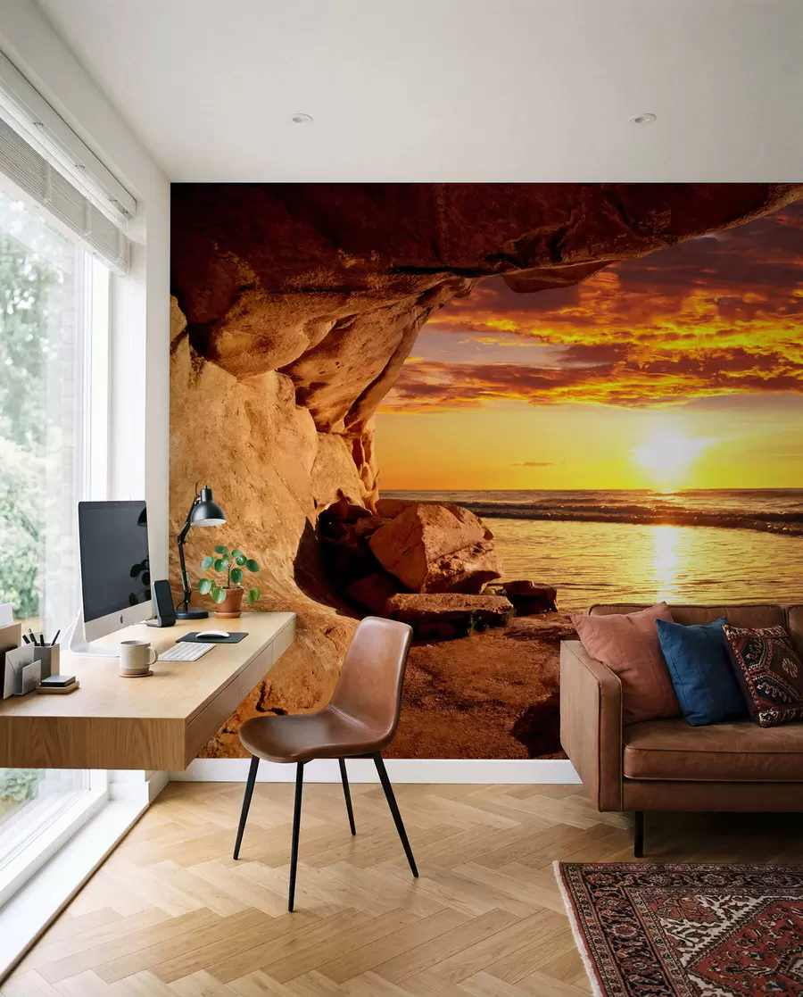 murales de pared Puesta de sol en las rocas u60242