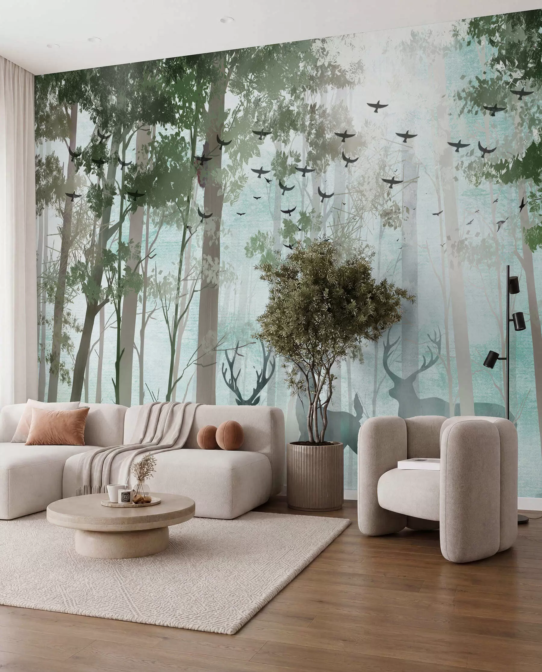 murales de pared Ciervo en el bosque u66152