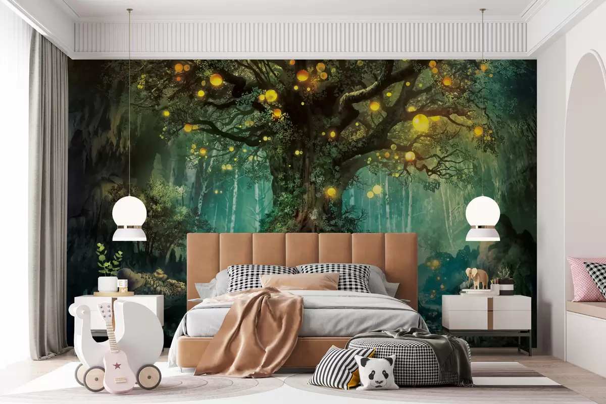 murales de pared El resplandor de un árbol. u79589