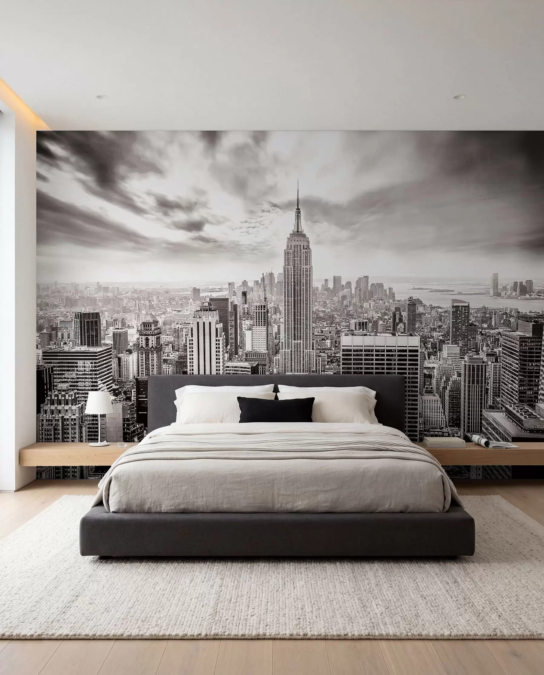 murales de pared Manhattan en monocromo u58762