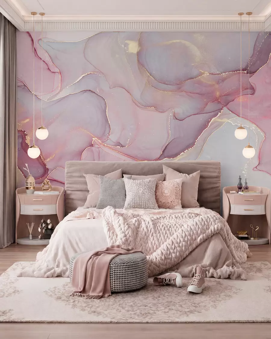 murales de pared Fluido en rosa u70787