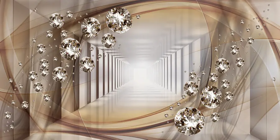 murales de pared Túnel de diamantes de imitación u79958d2