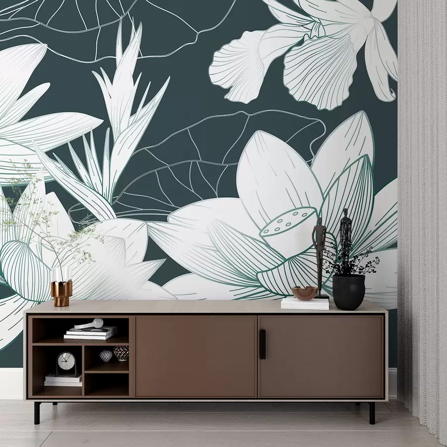 murales de pared Flores tropicales w00323