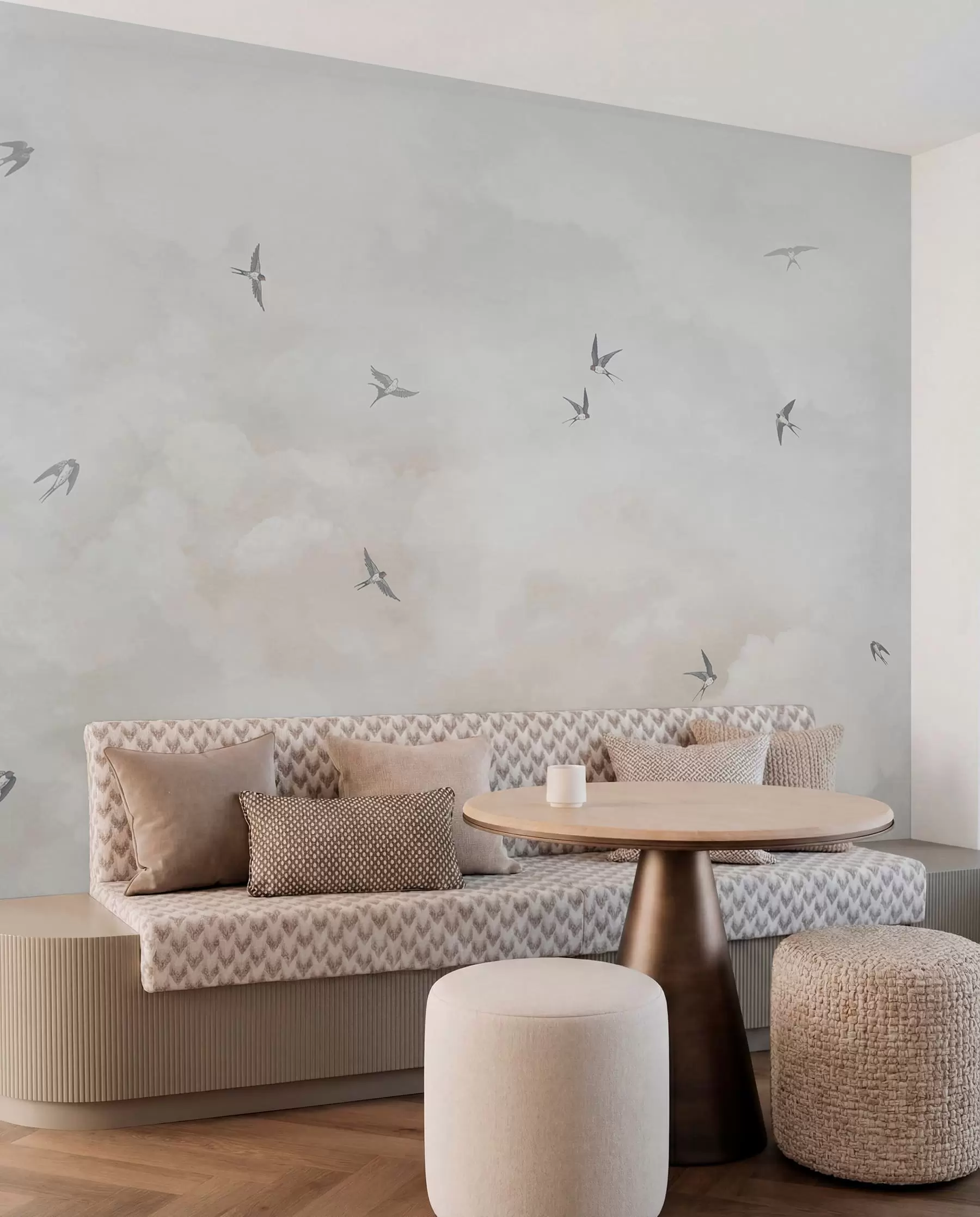 murales de pared Cielo con golondrinas w00526v2