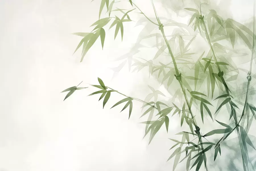 murales de pared Ramas con hojas de acuarela w00687