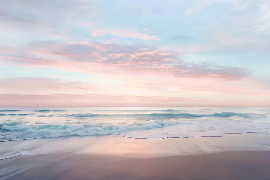 murales de pared Suave terraplén junto al mar w07935