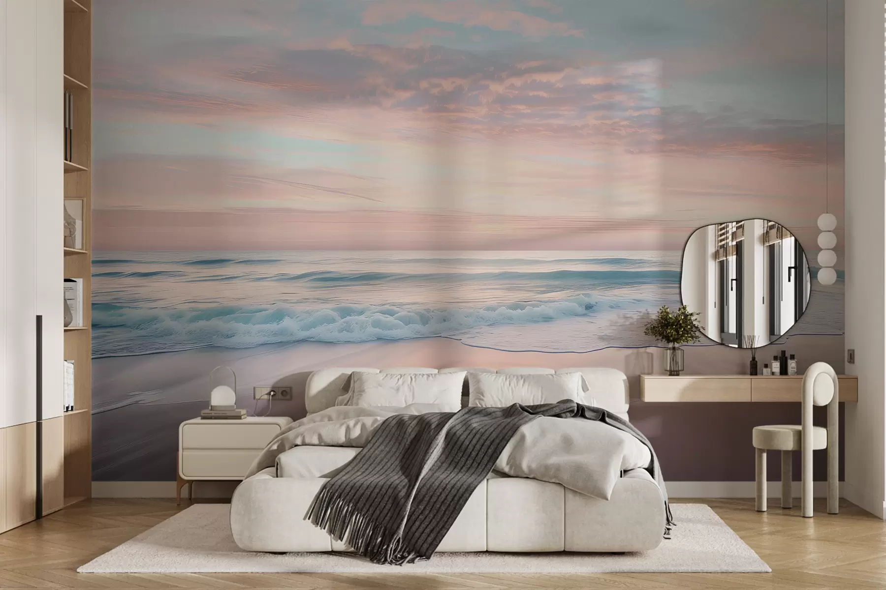 murales de pared Suave terraplén junto al mar w07935