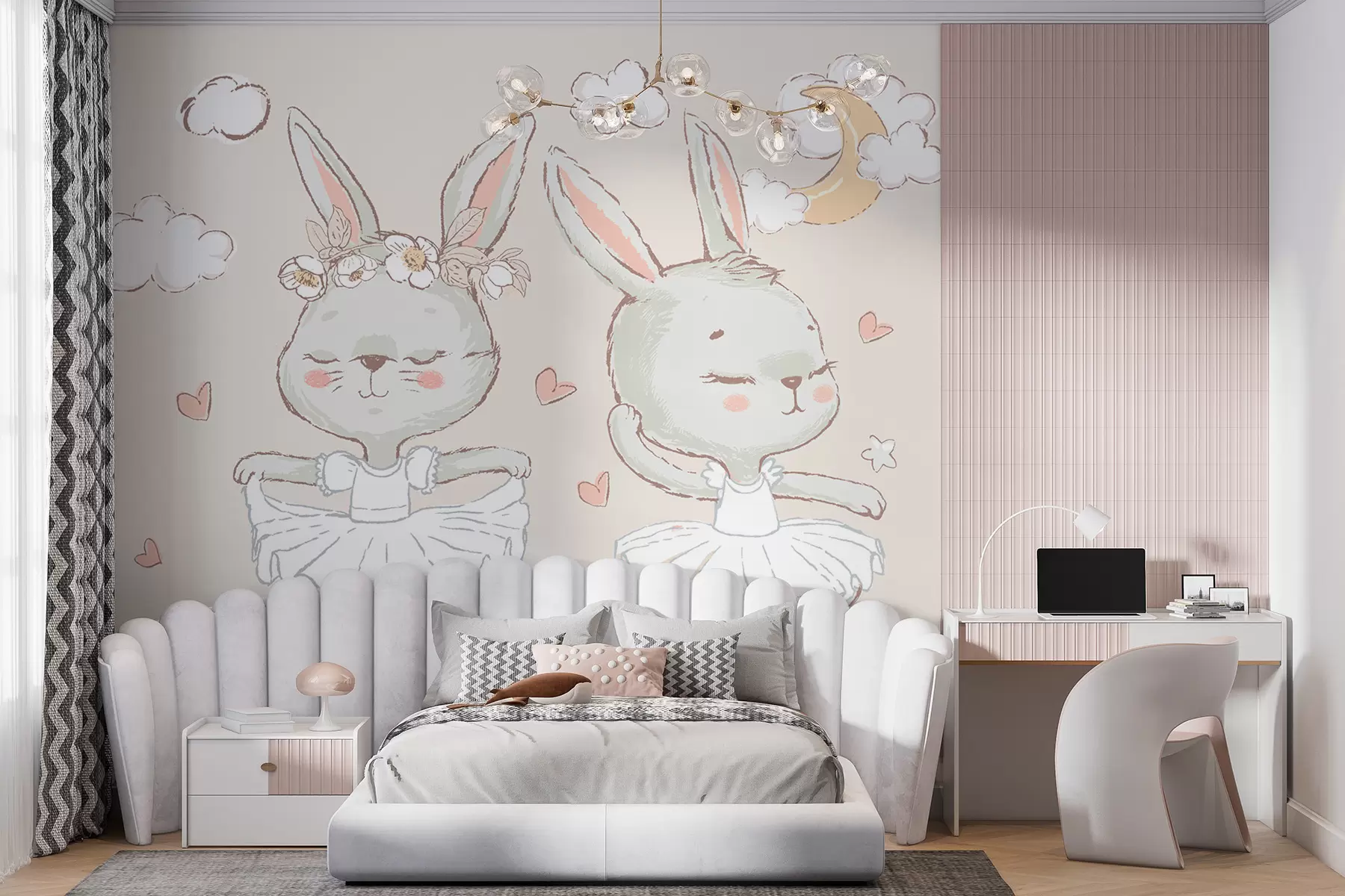 murales de pared conejito bailarina w08008