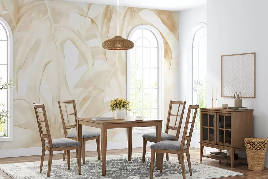 Murales de pared hojas color beige w08062 murales de pared hojas color beige w08062