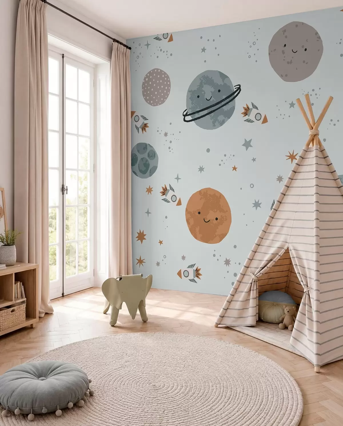murales de pared Planetas sonrientes w01417
