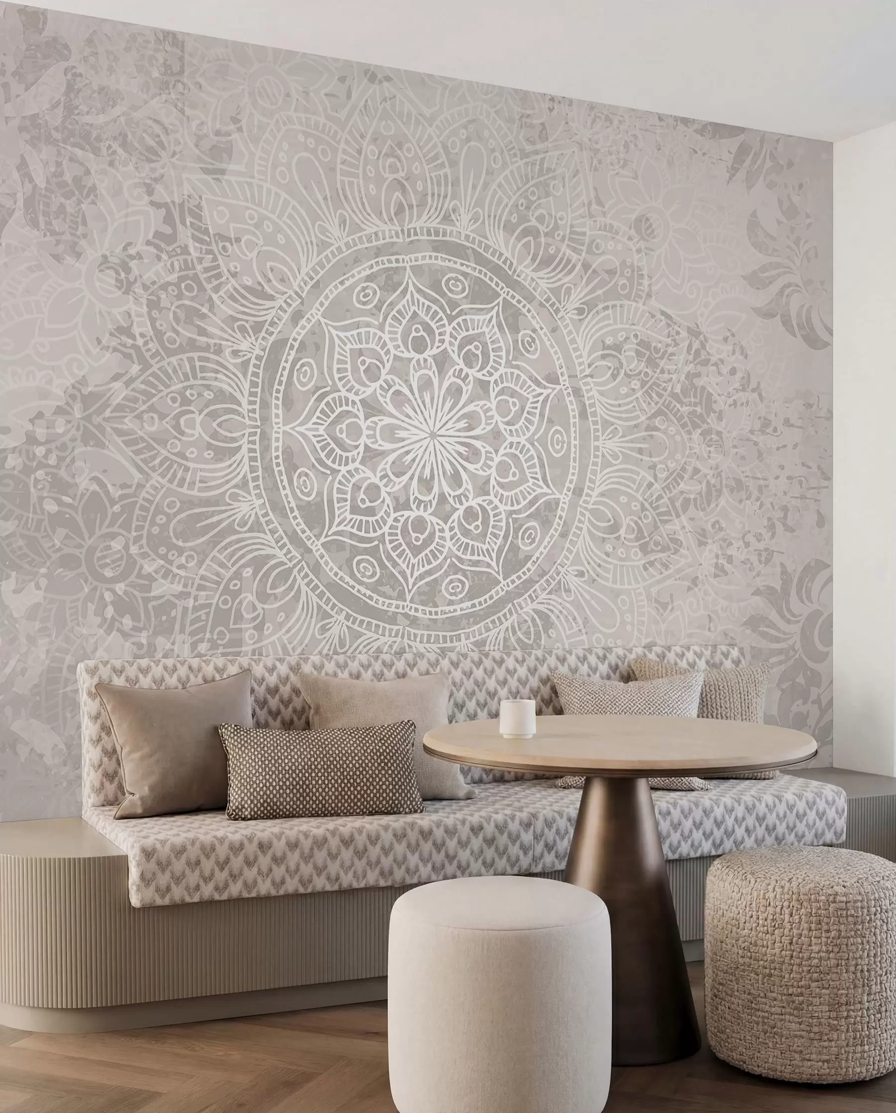 murales de pared Mandala de líneas finas w08246