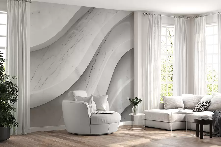 murales de pared Olas de elegancia marmórea w01589