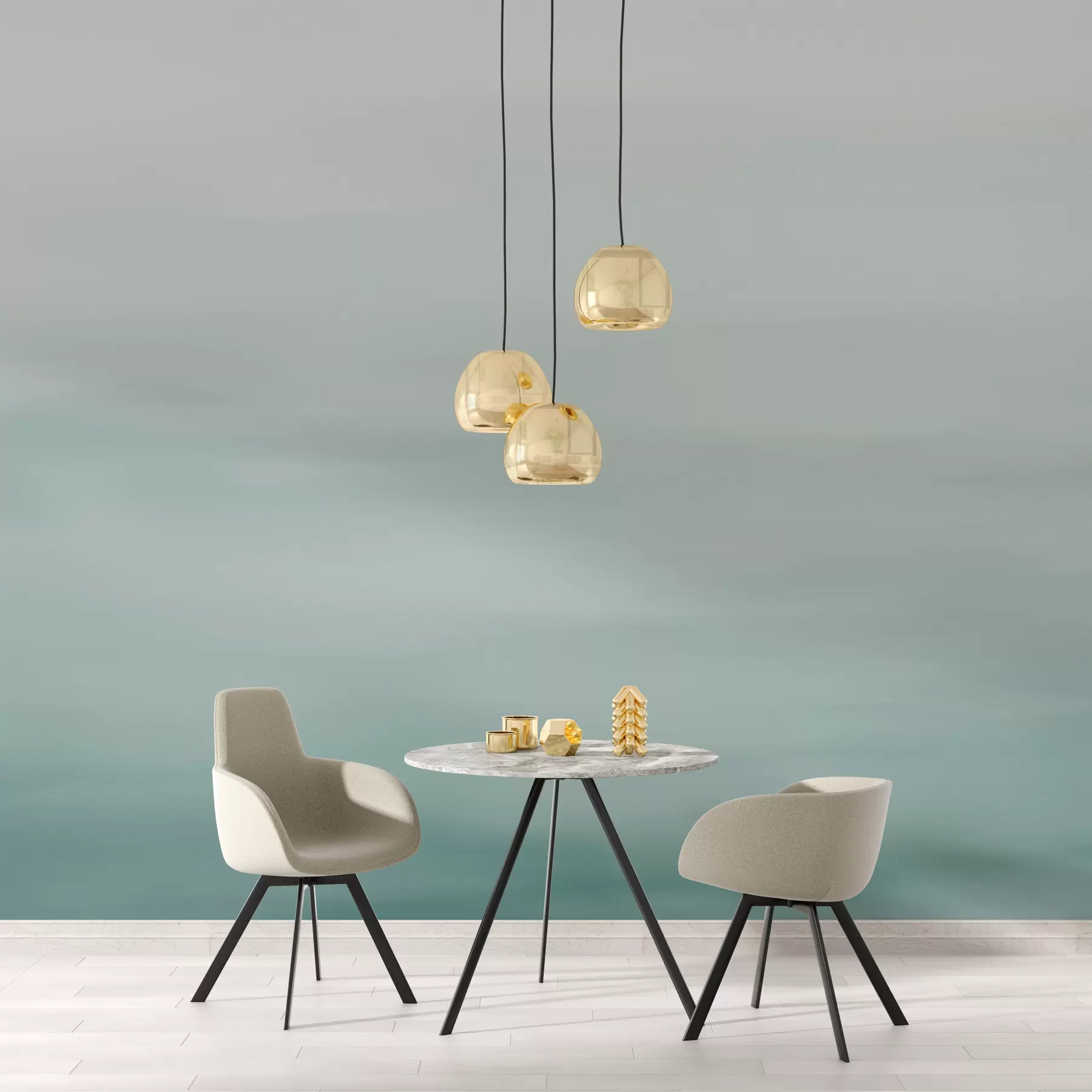 murales de pared Fondo azul ombre w01642v1