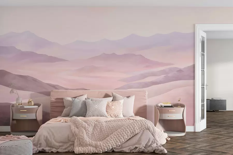 murales de pared Suaves montañas al amanecer w01691