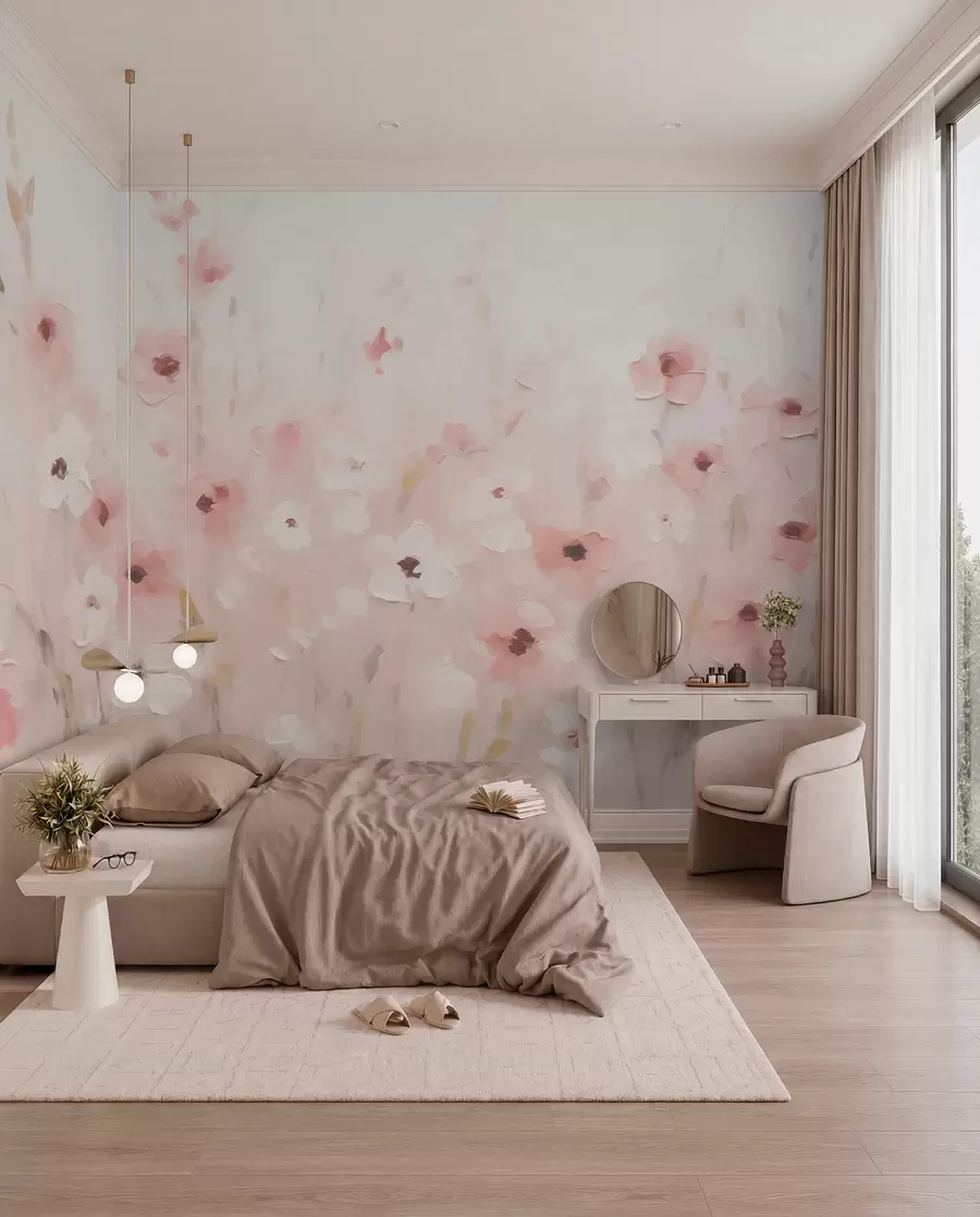 murales de pared Flores suaves w01818
