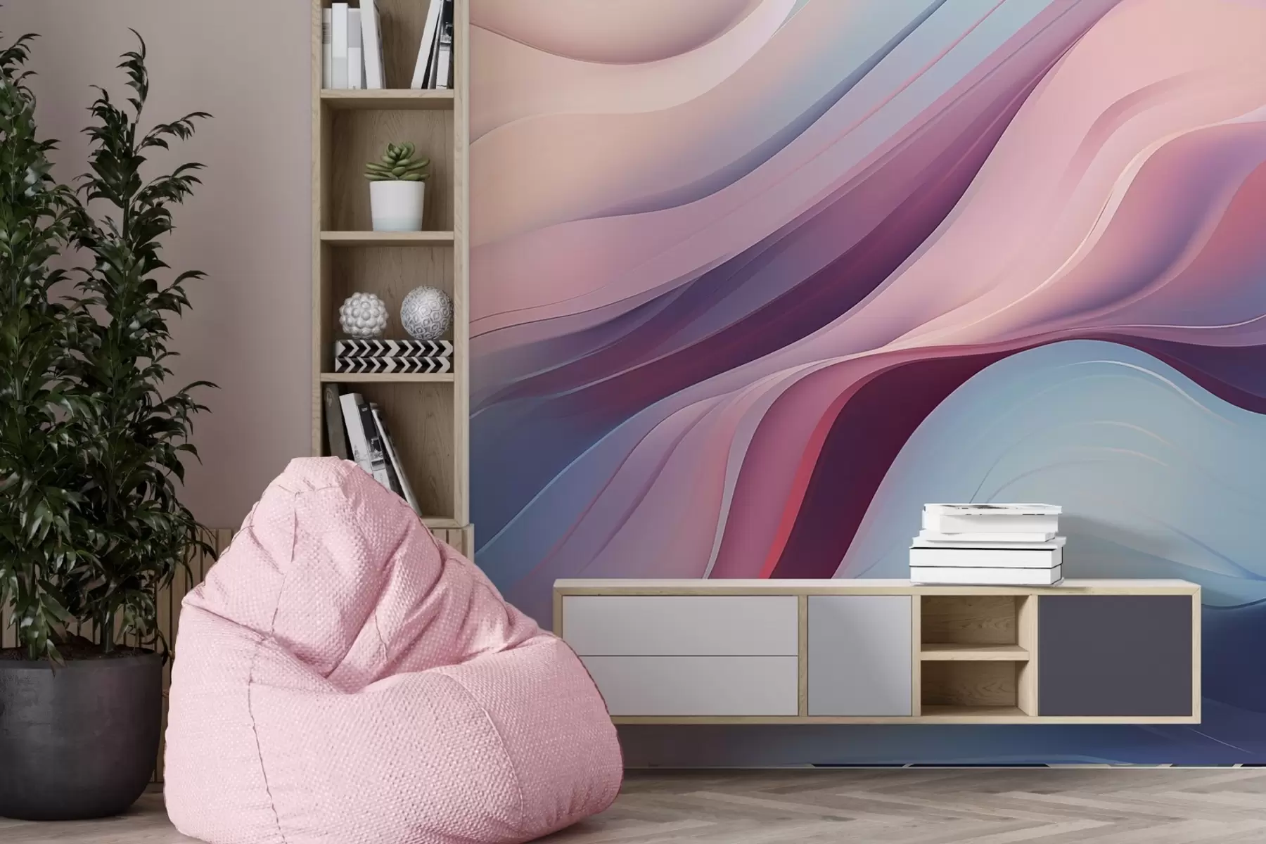 murales de pared Ondas suaves w01985