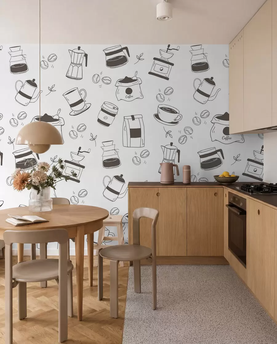 murales de pared Detalles del café w02002v2