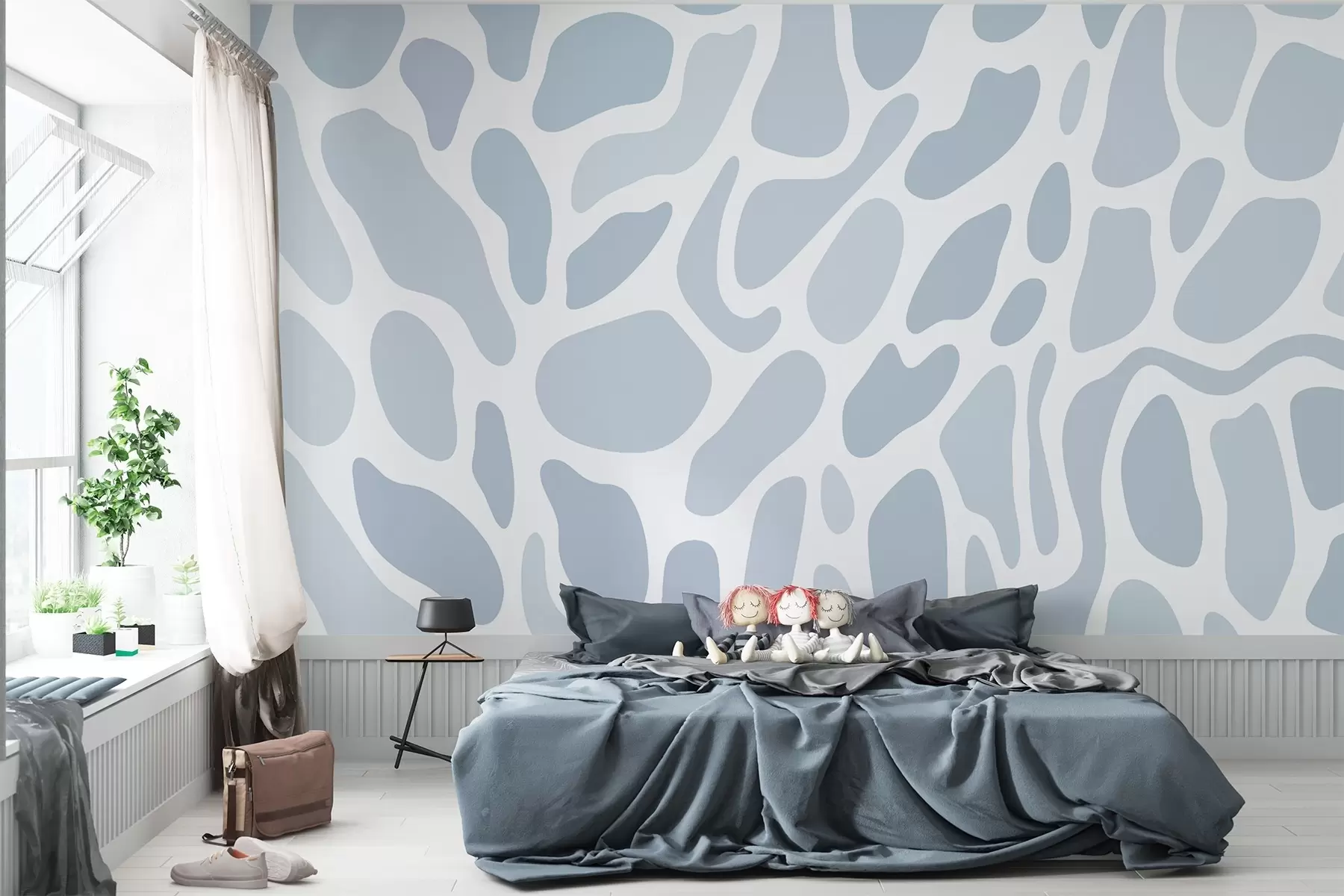 murales de pared Motivo abstracto en estilo mosaico de piedra w01971v1