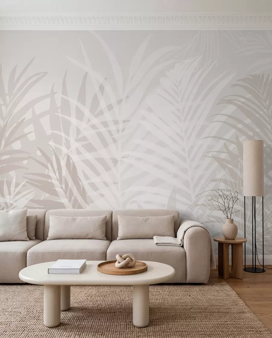 murales de pared Hojas tropicales de moda w02026v2