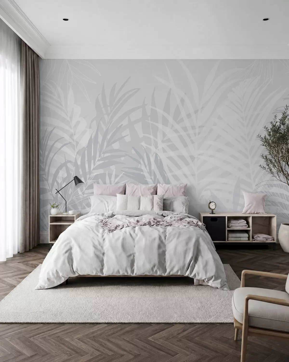 murales de pared Sombras de palmeras — Hielo w02026v3