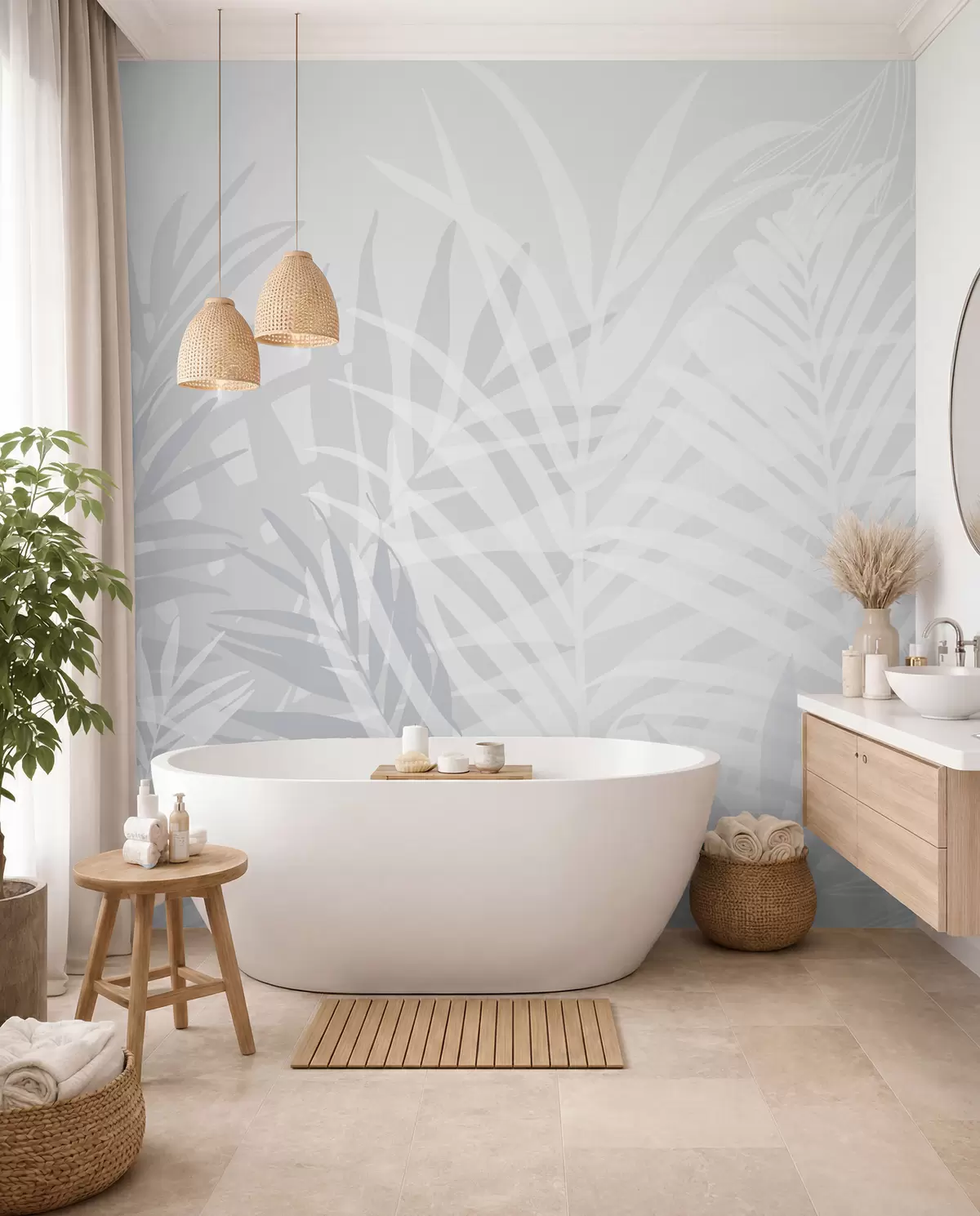 murales de pared Sombras de palmeras — Hielo w02026v3