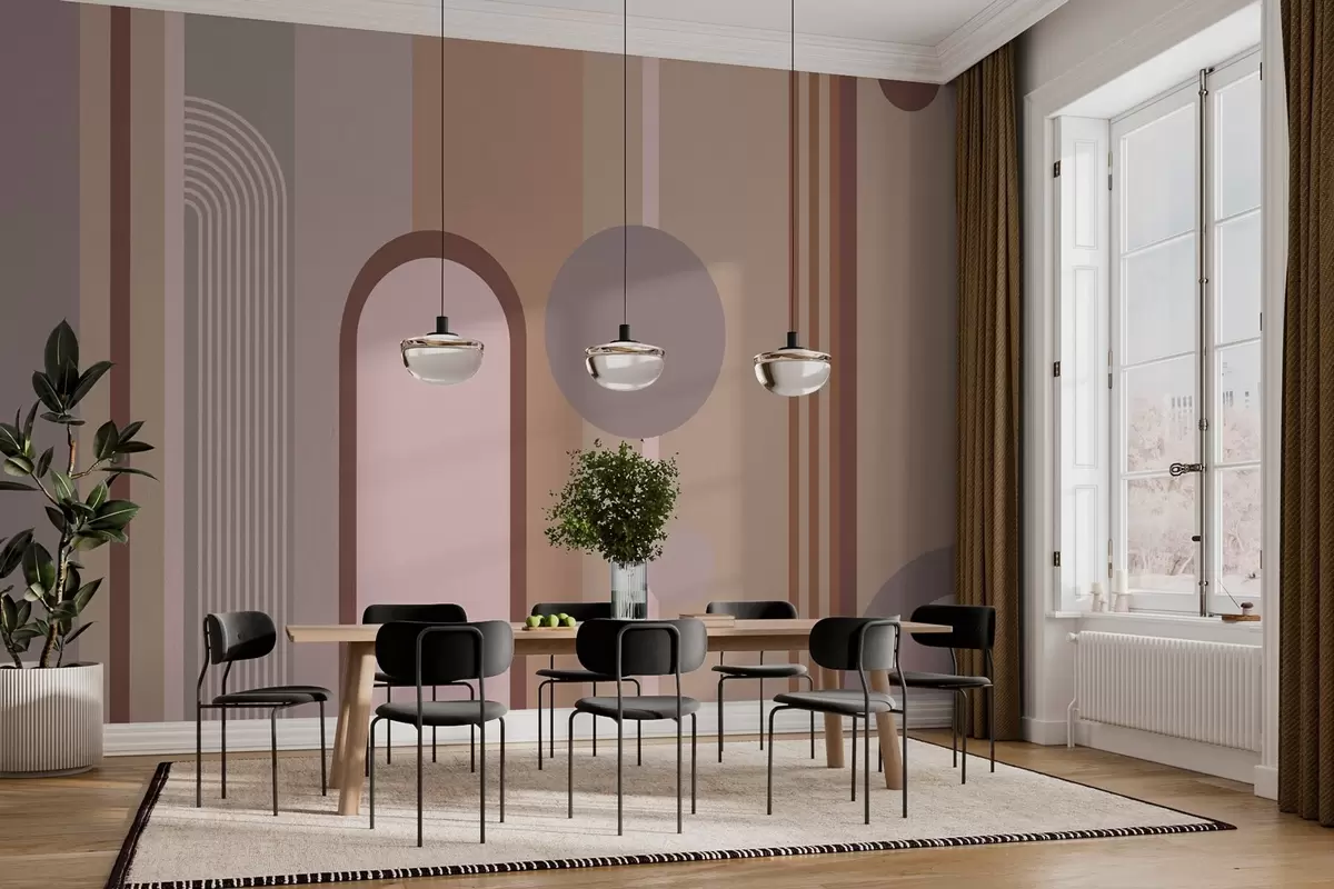 Murales de pared Diseño geométrico abstracto en tonos suaves w00466 murales de pared Diseño geométrico abstracto en tonos suaves w00466