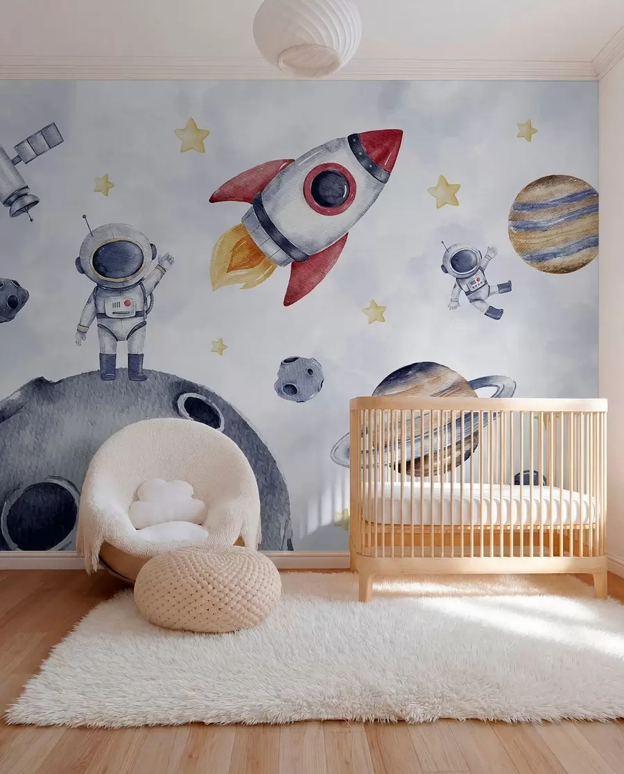 murales de pared Pequeños astronautas en vuelo w01461