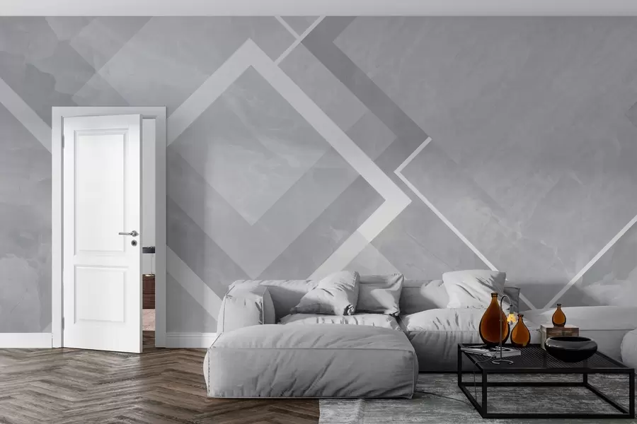 murales de pared Geometría en tonos grises w02062v4