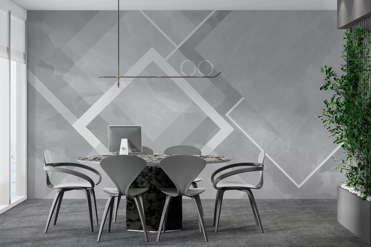 Murales de pared Geometría en tonos grises w02062v4 murales de pared Geometría en tonos grises w02062v4