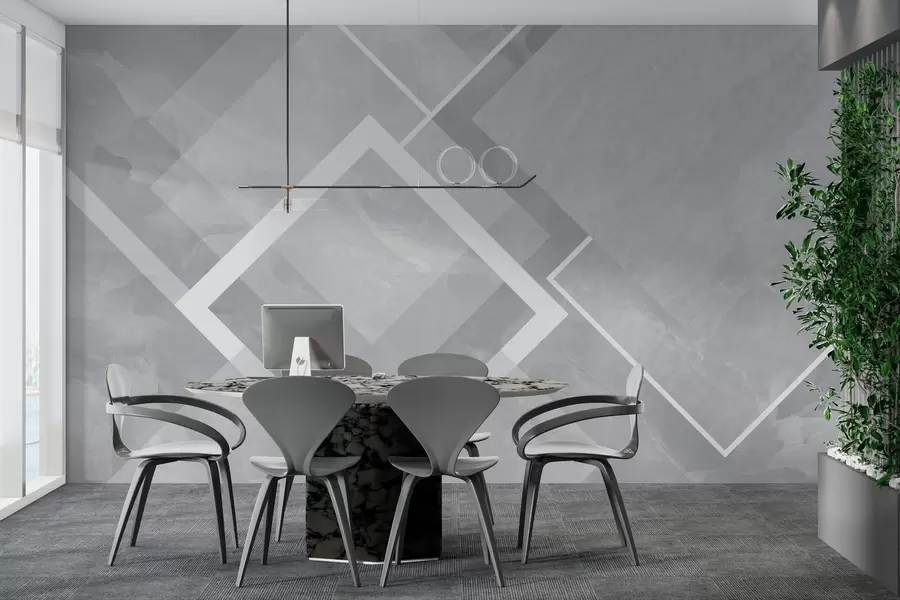 Murales de pared Geometría en tonos grises w02062v4 murales de pared Geometría en tonos grises w02062v4